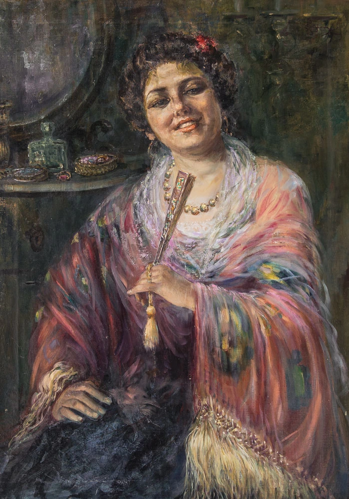 Donna con ventaglio
